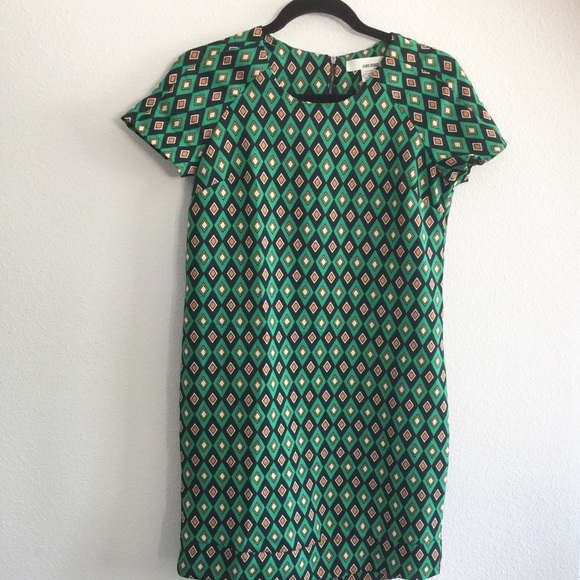 Sans Souci green geometric dress - Picture 2 of 5